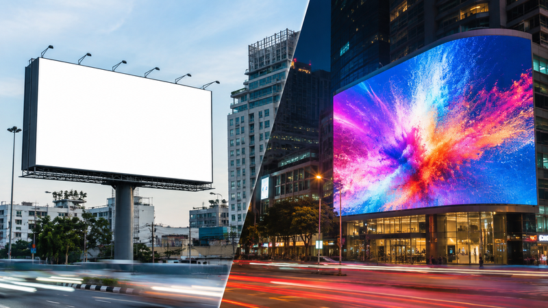 So sánh chi tiết OOH truyền thống và Digital Out-of-Home (DOOH)